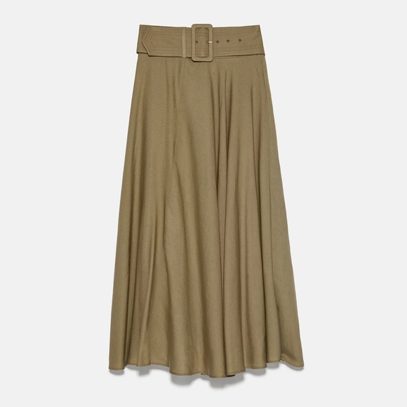 🔥Last 1🔥ZARA Belted Linen skirt - Picture 5 of 8